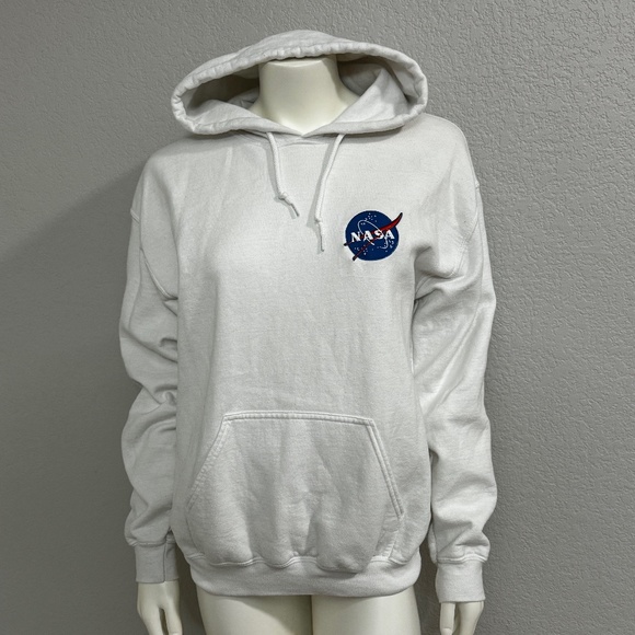 NASA White Hoodie Unisex Sweatshirt - Picture 1 of 6